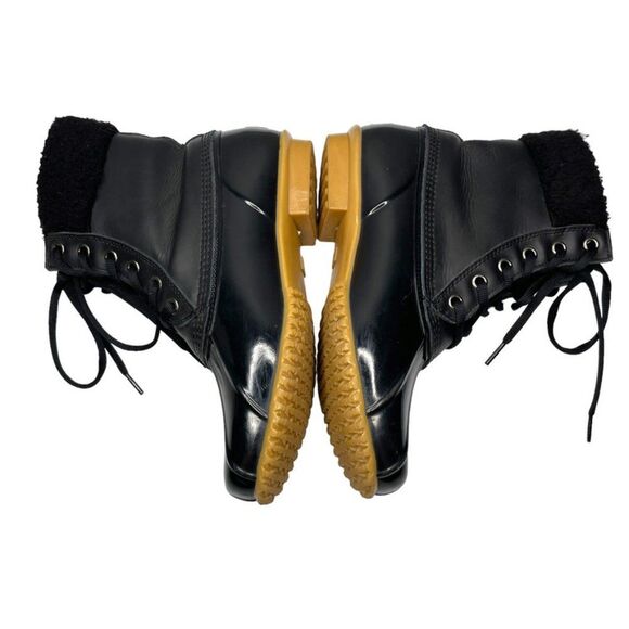 G.H. Bass Womens Harlequin Black Leather WRTPF Lined Winter Ankle Boot Size 9 M - Picture 3 of 10